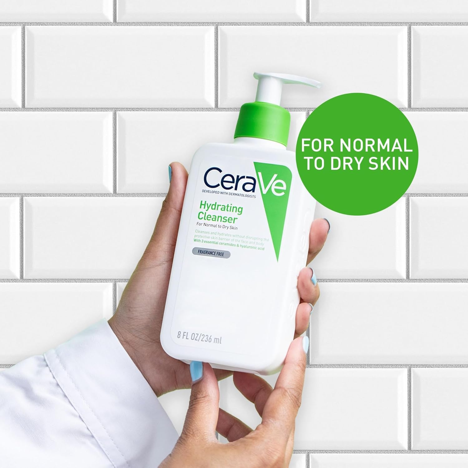 Face & Body Routine for Dry Skin, Hydrating Cleanser & Moisturising Lotion 1 Litre X2: Jumbo Format