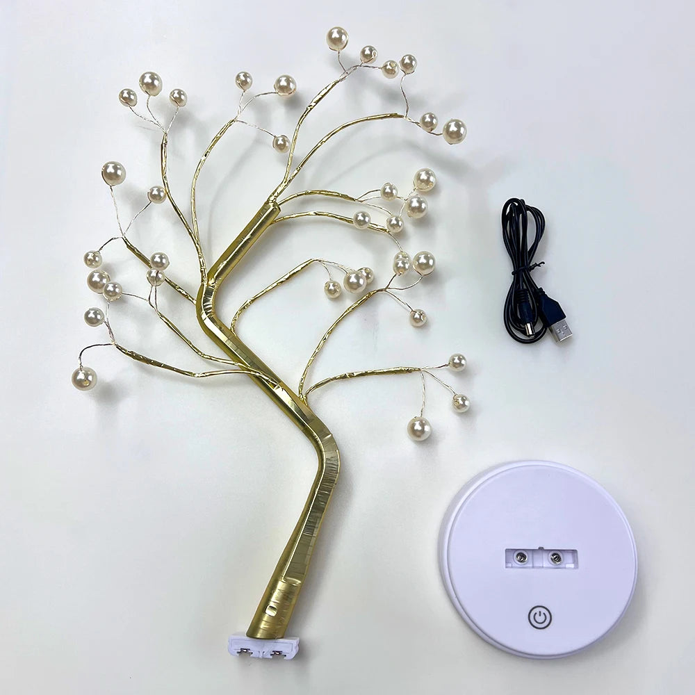 36/108Leds Tabletop Tree Lamp, Decorative LED Lights, Rgb Color Atmosphere Night Lights, for Party Camping Home Decor